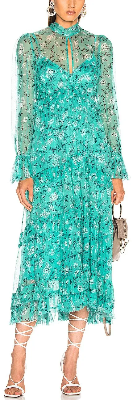 'Moncur' Gathered Frill Dress